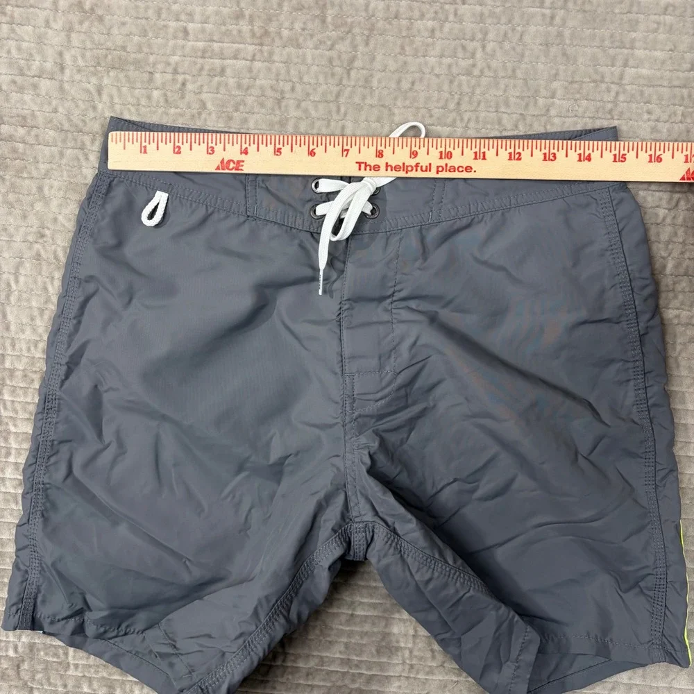 Sundek Mens Rainbow Stripe Board Shorts Gray Size 29 M503BDTA100 Swim Trunks